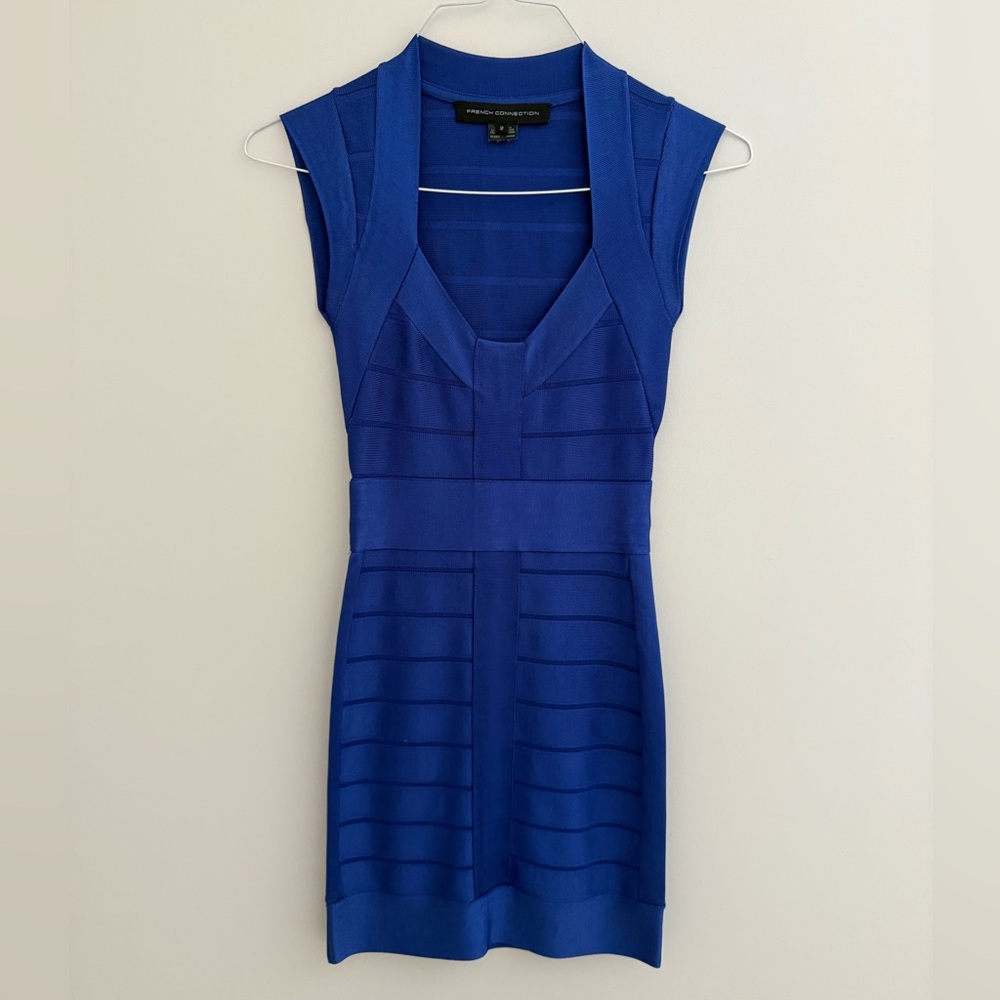 French Connection - Vibrant Blue Bandage Dress